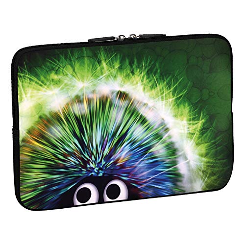 PEDEA Design Schutzhülle Notebook Tasche bis 15,6 Zoll (39,6cm), Green Hedgehog von Pedea