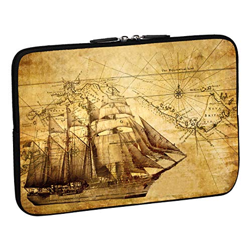 PEDEA Design Schutzhülle Notebook Tasche bis 17,3 Zoll (43,9cm), Sailing Ship von Pedea