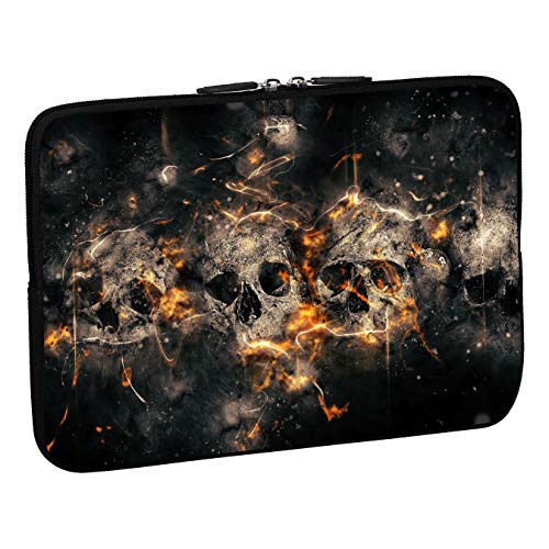 PEDEA Design Schutzhülle Notebook Tasche bis 17,3 Zoll (43,9cm), Skulls von Pedea