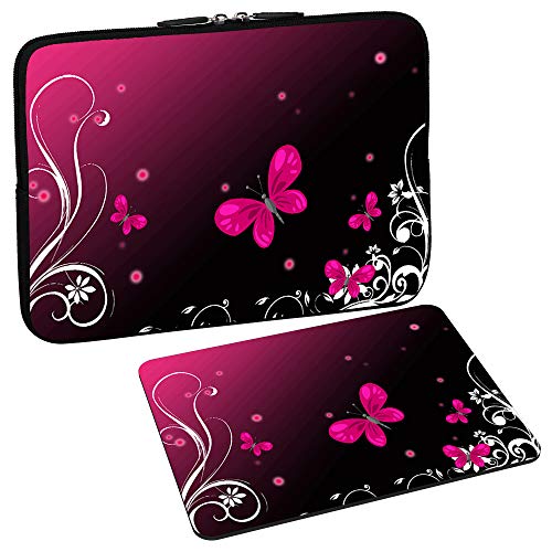 PEDEA Design Tablet PC Tasche 10,1 Zoll (25,6cm) mit Design Mauspad, Butterfly von Pedea