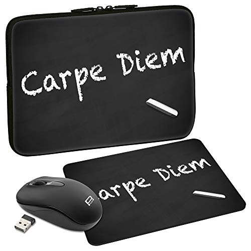 PEDEA Design Tasche 10, Maus + Pad, carpe diem von Pedea