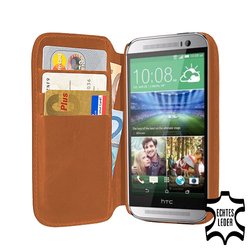 PEDEA Echtleder Tasche für HTC One M8 Mini Cognac von Pedea