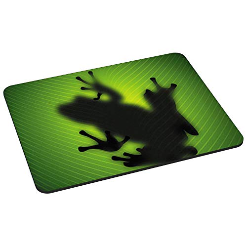 PEDEA Gaming und Office Mauspad - 220 x 180 mm - mit vernähten Rändern und rutschfester Unterseite, Green Frog von Pedea