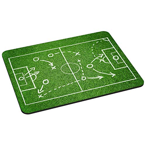 PEDEA Gaming und Office Mauspad - 220 x 180 mm - mit vernähten Rändern und rutschfester Unterseite, Soccer von Pedea