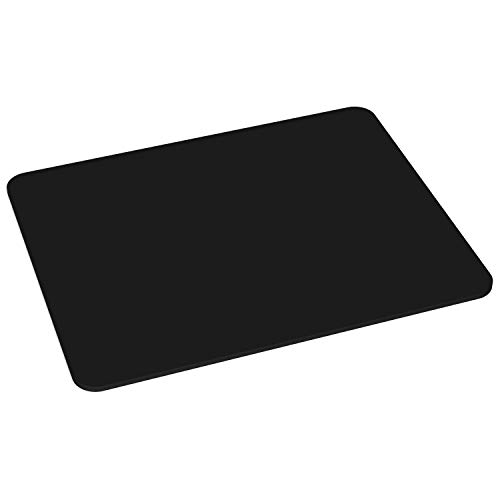 PEDEA Gaming und Office Mauspad - 220 x 180 mm - mit vernähten Rändern und rutschfester Unterseite, schwarz von Pedea