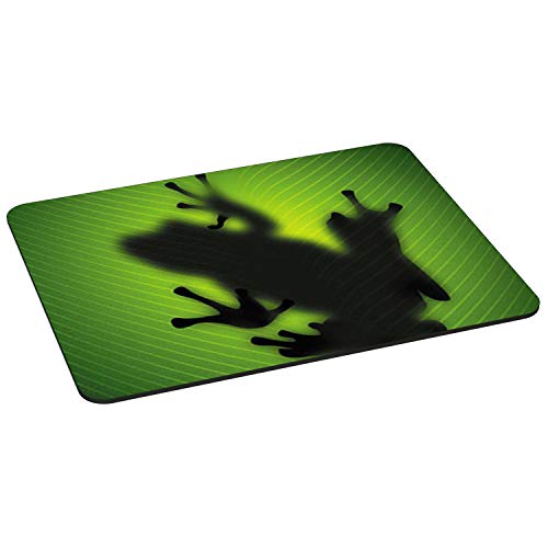 PEDEA Gaming und Office Mauspad - 350 x 280 mm - mit vernähten Rändern und rutschfester Unterseite, Green Frog von Pedea