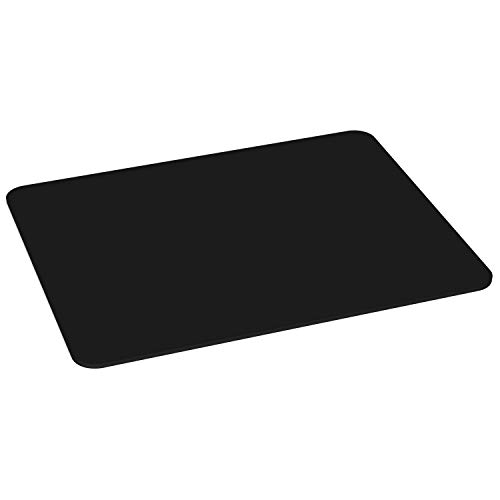 PEDEA Gaming und Office Mauspad - 350 x 280 mm - mit vernähten Rändern und rutschfester Unterseite, schwarz von Pedea