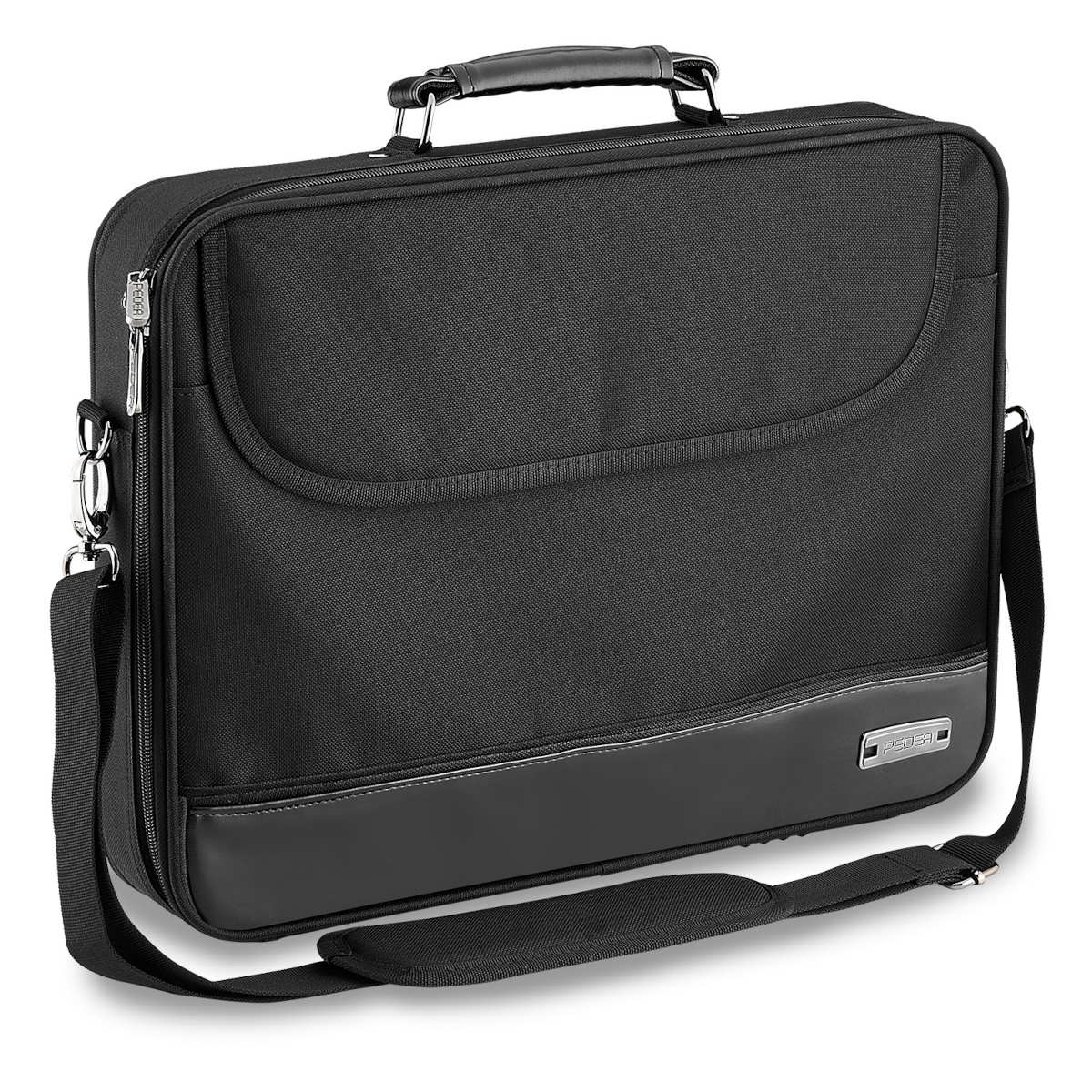 PEDEA Laptoptasche 17,3 Zoll (43,9 cm) BLACKLINE Notebook Umhängetasche mit Schultergurt, schwarz von Pedea