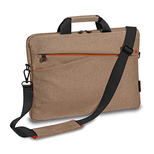 PEDEA Laptoptasche "Fashion" Notebook-Tasche bis 15,6 Zoll (39,6 cm) Umhängetasche mit Schultergurt, Beige von Pedea