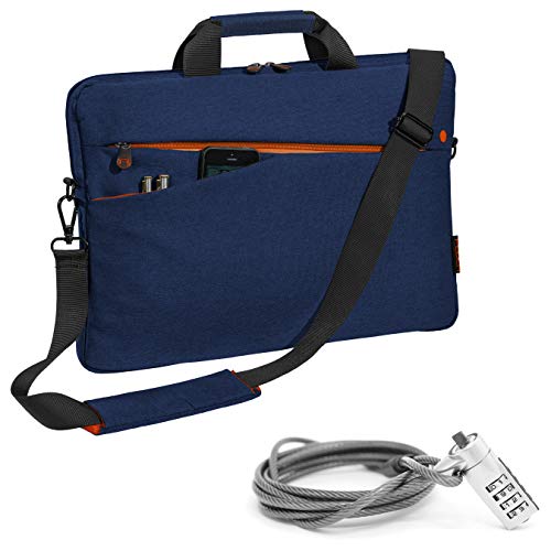 PEDEA Laptoptasche "Fashion" Notebook-Tasche bis 15,6 Zoll (39,6 cm) Umhängetasche mit Schultergurt inkl. Notebookschloss, Blau von Pedea