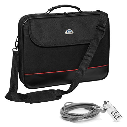 PEDEA Laptoptasche "Trendline" Umhängetasche Messenger Bag für 13,3 Zoll (33,8 cm) inkl. Notebookschloss, schwarz von Pedea