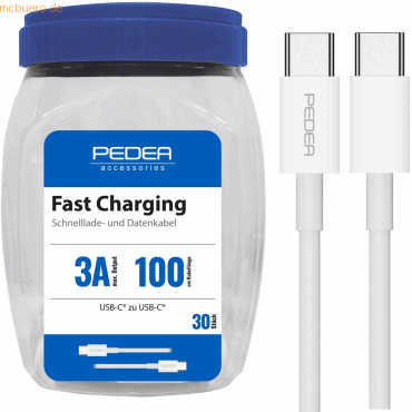 PEDEA PEDEA Daten- und Schnellladekabel 30er Box USB-C/C, 1m weiß PEDEA PEDEA Daten- und Schnellladekabel 30er Box USB-C/C, 1m weiß von Pedea