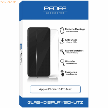 PEDEA PEDEA Display-Schutzglas Apple iPhone 16 Pro Max PEDEA PEDEA Display-Schutzglas Apple iPhone 16 Pro Max von Pedea