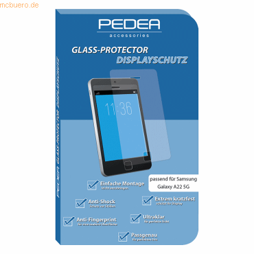 PEDEA PEDEA Display-Schutzglas für Samsung Galaxy A22 5G von Pedea