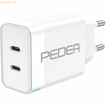 PEDEA PEDEA Schnellladegerät Dual PD 40 Watt USB Typ C/C, weiß PEDEA PEDEA Schnellladegerät Dual PD 40 Watt USB Typ C/C, weiß von Pedea