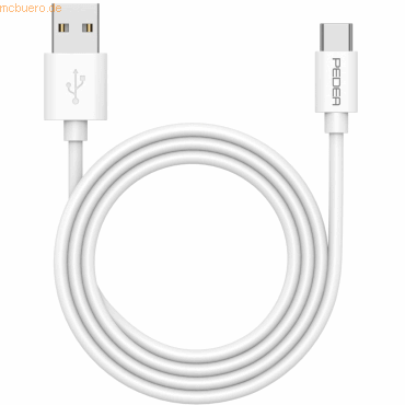 PEDEA PEDEA Schnelllade- und Datenkabel USB-A/USB-C , 1m, weiß von Pedea