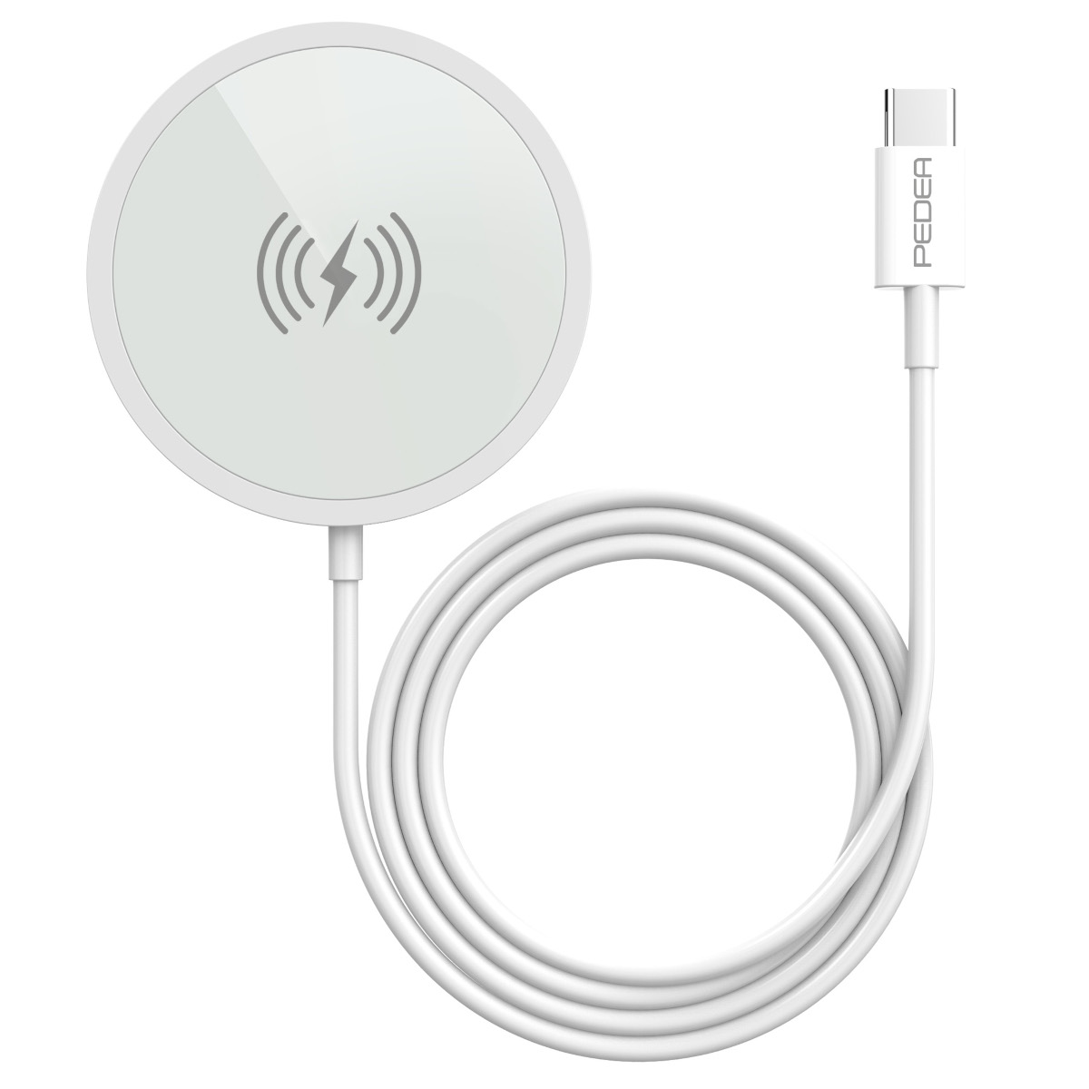 PEDEA Wireless Charging Pad, silber/weiß, Induktives Schnellladegerät / 15 Watt max. PEDEA Wireless Charging Pad, silber/weiß, Induktives Schnellladegerät / 15 Watt max. von Pedea