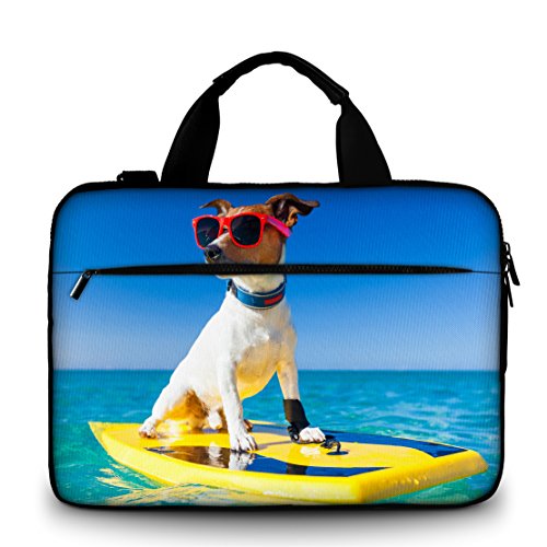 PEDEA set020-66062765 Notebooktasche Canvas Design 43,9 cm (17,3 Zoll) Surfer Dog von Pedea