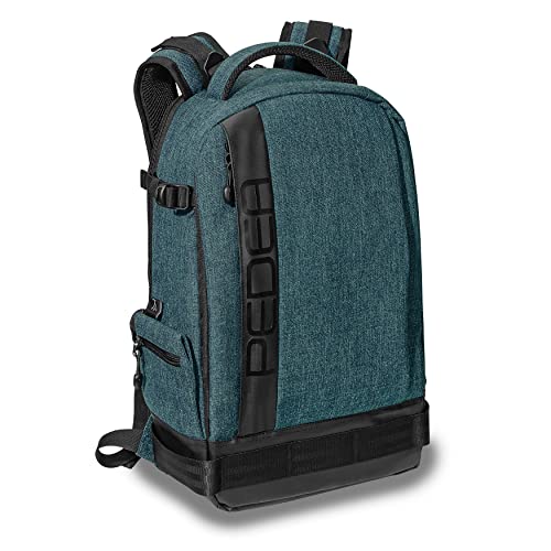 Pedea DSLR-Kamerarucksack Fashion Fotorucksack für Spiegelreflexkameras mit wasserdichtem Regenschutz und variabler Inneneinteilung (Rucksack, petrol) von Pedea