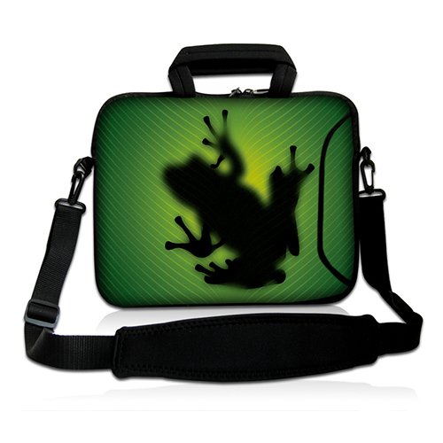 Pedea Design Schutzhülle Notebook Tasche 13,3 Zoll (33,8cm) mit Schultergurt green frog von Pedea