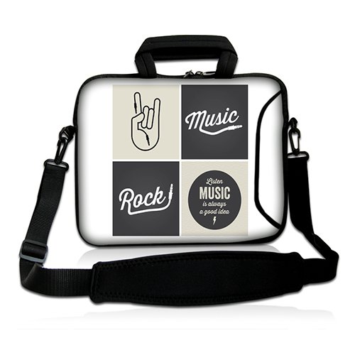 Pedea Design Schutzhülle Notebook Tasche 17,3 Zoll (43,9cm) mit Schultergurt Rock Music von Pedea