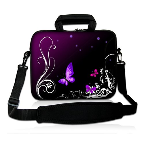 Pedea Design Schutzhülle Notebook Tasche 33,8 cm (13,3 Zoll) mit Schultergurt purple butterfly von Pedea