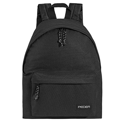 Pedea Freizeit Rucksack Style Unisex Rucksack mit 24 L und Notebookfach bis 13,3 Zoll (33,8cm), schwarz von Pedea