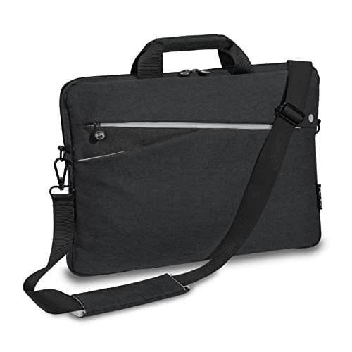 Pedea - Laptoptasche *Fashion* Notebook-Tasche bis 13,3 Zoll - Laptop Umhängetasche mit Schultergurt - Laptophülle schwarz - Notebooktasche für Damen & Herren von Pedea