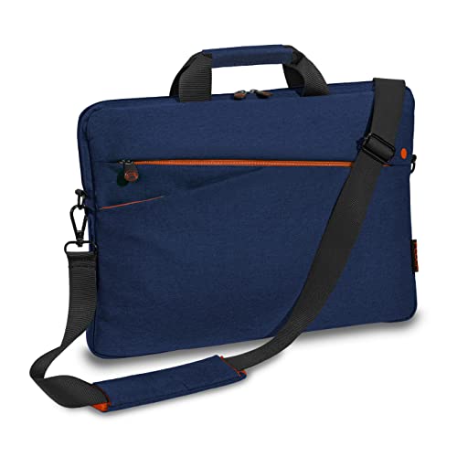 Pedea - Laptoptasche *Fashion* Notebook-Tasche bis 15,6 Zoll - Laptop Umhängetasche mit Schultergurt - Laptophülle blau - Notebooktasche für Damen & Herren von Pedea