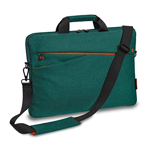 Pedea - Laptoptasche *Fashion* Notebook-Tasche bis 17,3 Zoll - Laptop Umhängetasche mit Schultergurt - Laptophülle türkis - Notebooktasche für Damen & Herren von Pedea