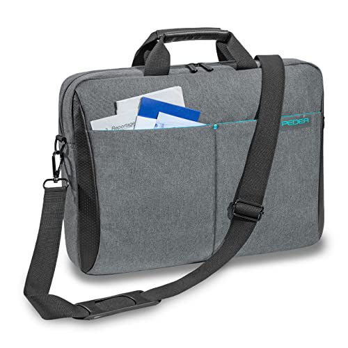Pedea Laptoptasche *Lifestyle* Notebook-Tasche bis 15,6 Zoll (39,6 cm) Umhängetasche mit Schultergurt, Grau von Pedea
