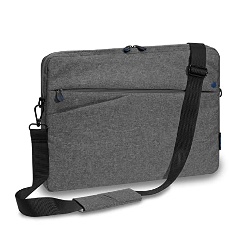 Pedea Laptoptasche Fashion Notebook-Tasche bis 13,3 Zoll (33,8 cm) Umhängetasche mit Schultergurt, grau/blau von Pedea