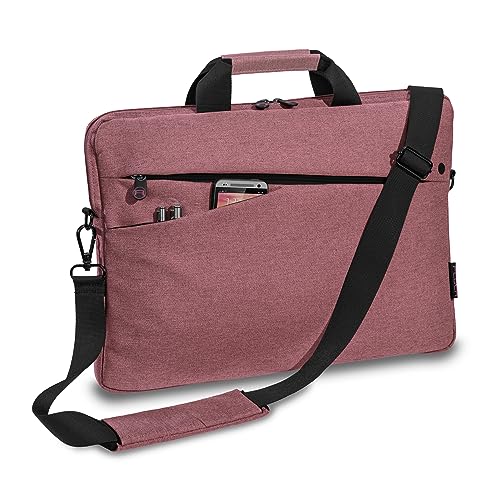 Pedea Laptoptasche Fashion Notebook-Tasche bis 15,6 Zoll (39,6 cm) Umhängetasche mit Schultergurt, rosa/schwarz von Pedea