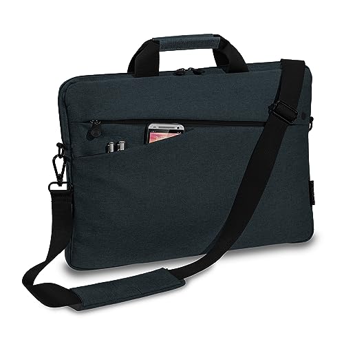 Pedea Laptoptasche Fashion Notebook-Tasche bis 17,3 Zoll (43,9 cm) Umhängetasche mit Schultergurt, anthrazit/schwarz von Pedea