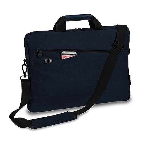 Pedea Laptoptasche Fashion Notebook-Tasche bis 17,3 Zoll (43,9 cm) Umhängetasche mit Schultergurt, blau/schwarz von Pedea