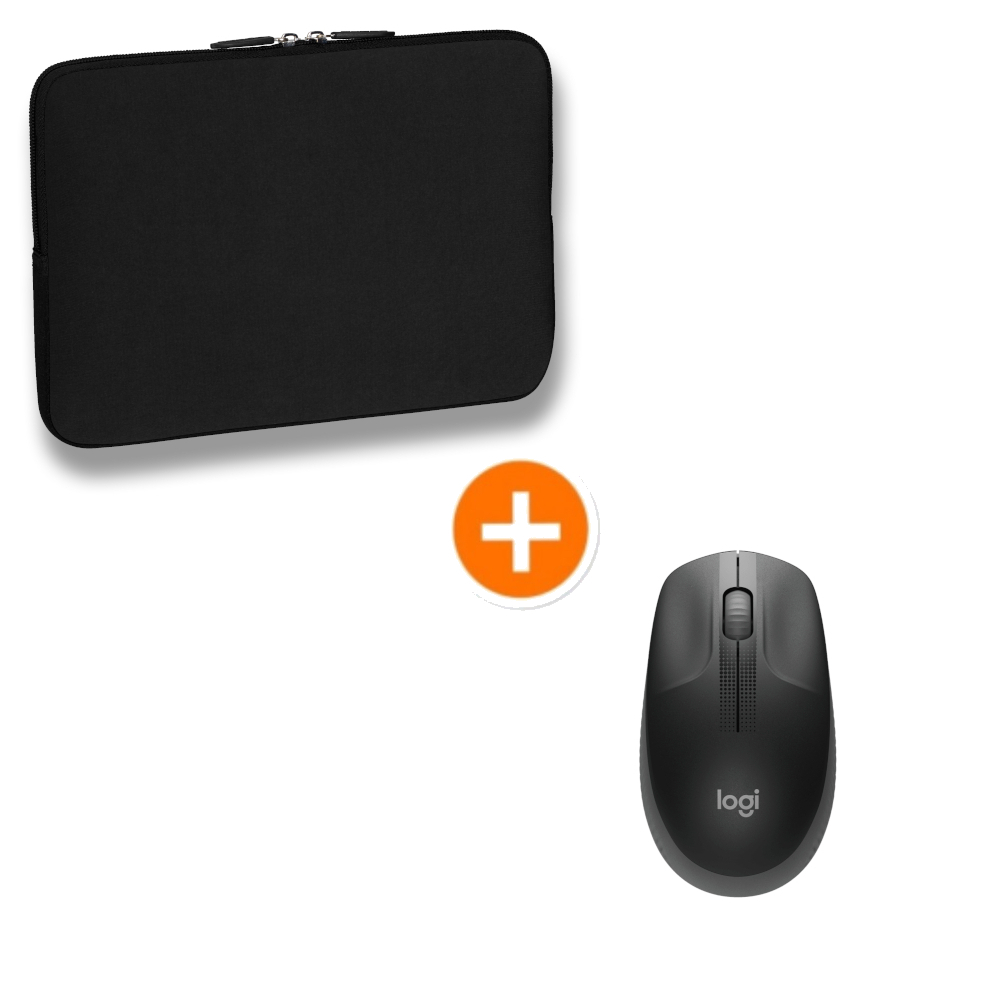 Pedea Trend Notebook-Sleeve + Logitech M190 Wireless Mouse [schwarz, bis 39,6cm (15,6")] von Pedea