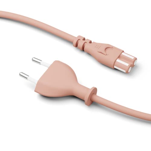 Pedestal Power Cable 7,5m (Rosa) | Stromkabel 2 Polig - TV Kabel Kompatibel mit Playstation und Xbox | Euro Netzkabel für Kaltgeräte | Kaltgerätekabel Fernsehkabel mit Euro Stecker (Euro 8) von Pedestal