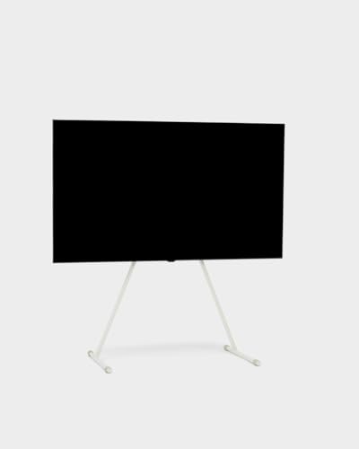 Pedestal Viva TV Ständer für 40 bis 70 Zoll | Hochwertiger TV Stand in Modernem Design | Robuste TV-Standfüße aus Stahl | Stilvoller TV Standfuss mit Schrägen Beinen und Abgerundeten Füßen (Beige) von Pedestal