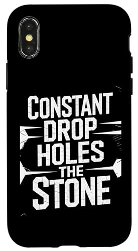 Constant Drop Holes The Stone - Denglisch Spruch Hülle für iPhone X/XS Constant Drop Holes The Stone - Denglisch Spruch Hülle für iPhone X/XS von PeeKay Apparel - Denglisch