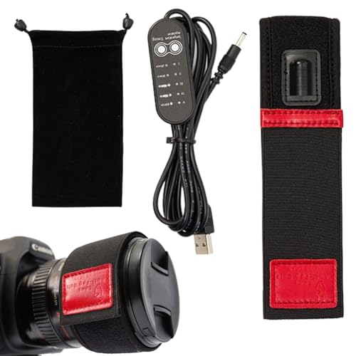 Linsenheizung USB Objektivheizung Wärmer, USB Heizung, USB Objektivheizung, 450mm Objektivheizung für DSLR Kamera und Teleskop, Tauheizstreifen verhindert Tau, Nebel und Kondensation von Peelanmall