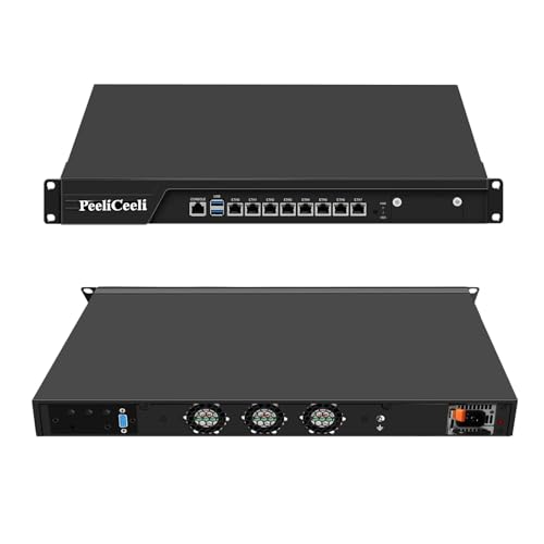 PeeliCeeli 19 Zoll Firewall Hardware Core i7 7700, 1U Rackmount Router PC for LGA 1151, OPNsense Appliance 1U with 8 x i226V 2.5GbE LAN, DDR4 8GB RAM M.2 NVMe 64GB SSD PeeliCeeli 19 Zoll Firewall Hardware Core i7 7700, 1U Rackmount Router PC for LGA 1151, OPNsense Appliance 1U with 8 x i226V 2.5GbE LAN, DDR4 8GB RAM M.2 NVMe 64GB SSD von PeeliCeeli