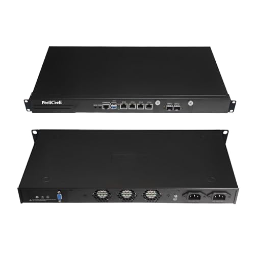 PeeliCeeli 1U Firewall Appliance 19'' Rackmount Network Security Hardware, OPNsense Router PC, N100, 2 x SFP+ 10 Gigabit, 4 x I226V 2.5GbE LAN, Dual Power, DDR5 16G RAM 512G SSD PeeliCeeli 1U Firewall Appliance 19'' Rackmount Network Security Hardware, OPNsense Router PC, N100, 2 x SFP+ 10 Gigabit, 4 x I226V 2.5GbE LAN, Dual Power, DDR5 16G RAM 512G SSD von PeeliCeeli