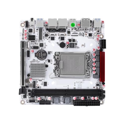 PeeliCeeli 8 Bay NAS Motherboard LGA 1700, Q670 Mini ITX Mainboard Mit 3 PCIe4.0 M.2 NVMe, 8 SATA3.0, DDR5, i226-LM 2.5GbE, USB3.2, 8GB RAM, 128GB SSD (Kabel Inklusive) von PeeliCeeli