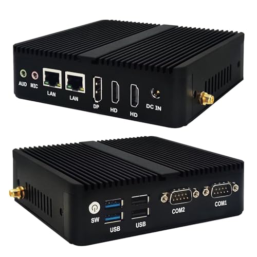 PeeliCeeli Windows 11 Pro Mini PC Lüfterlos, 12th Gen Celeron J6413 8GB DDR4 RAM 512GB SSD Fanless Micro Industrial Desktop Büro Computer, Dual LAN, 2X RS232 COM, WiFi BT4.2, 3 Display PeeliCeeli Windows 11 Pro Mini PC Lüfterlos, 12th Gen Celeron J6413 8GB DDR4 RAM 512GB SSD Fanless Micro Industrial Desktop Büro Computer, Dual LAN, 2X RS232 COM, WiFi BT4.2, 3 Display von PeeliCeeli