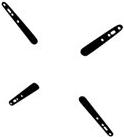 Peerless-AV ACC4X4 - Montagekomponente (VESA-Adapter) - pulverbeschichtet schwarz von Peerless