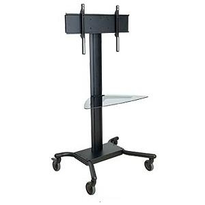 Peerless SmartMount Universal Flat Panel TV Cart SR560G - Wagen für LCD-/Plasmafernseher - kaltgewalzter Stahl, Tinted Glass - Schwarz - Bildschirmgröße: 81,3 - 152,4 cm (32 - 152,40cm (60)) (SR560G) von Peerless