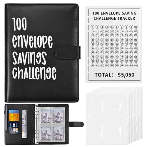 Peevisap 100 Envelope Saving Challenge, A5 Sparbuch für Geld Challenge, Geldsparmappe, Geld Sparen Challenge, Geld Sparen Challenge, Für Paare,Schule und Zuhause Peevisap 100 Envelope Saving Challenge, A5 Sparbuch für Geld Challenge, Geldsparmappe, Geld Sparen Challenge, Geld Sparen Challenge, Für Paare,Schule und Zuhause von Peevisap