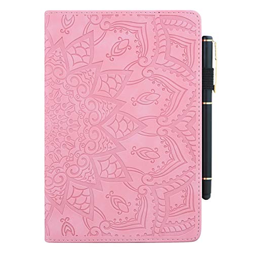 Pefcase Galaxy Tab A 8.0 Zoll 2019 (SM-T290/SM-T295), PU Leder Folio Stand Wallet Case Cover mit Stifthalter für Samsung Galaxy Tab A 8.0 2019 Release - Pink von Pefcase