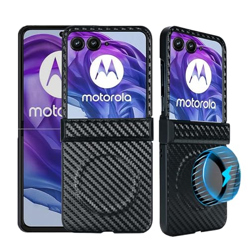 Pefimt Schutzhülle für Motorola Razr Plus 2024 mit Lederscharnierschutz, kompatibel mit MagSafe, eingebauter starker Magnetring, Leder + PC Bumper Schutzhülle für Moto Razr+ 2024, Schwarz Pefimt Schutzhülle für Motorola Razr Plus 2024 mit Lederscharnierschutz, kompatibel mit MagSafe, eingebauter starker Magnetring, Leder + PC Bumper Schutzhülle für Moto Razr+ 2024, Schwarz von Pefimt