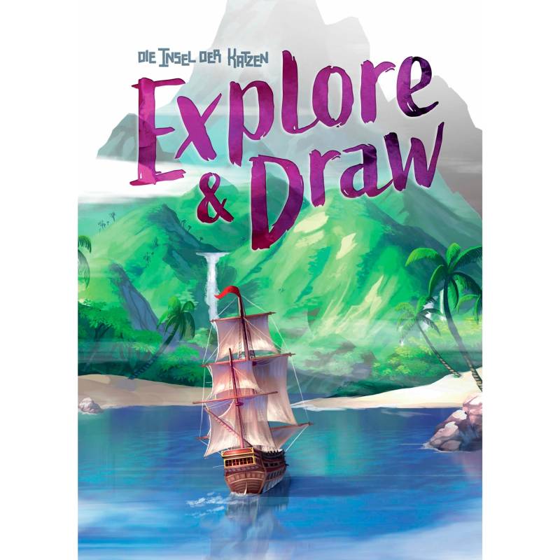 Die Insel der Katzen - Explore & Draw, Brettspiel von Pegasus